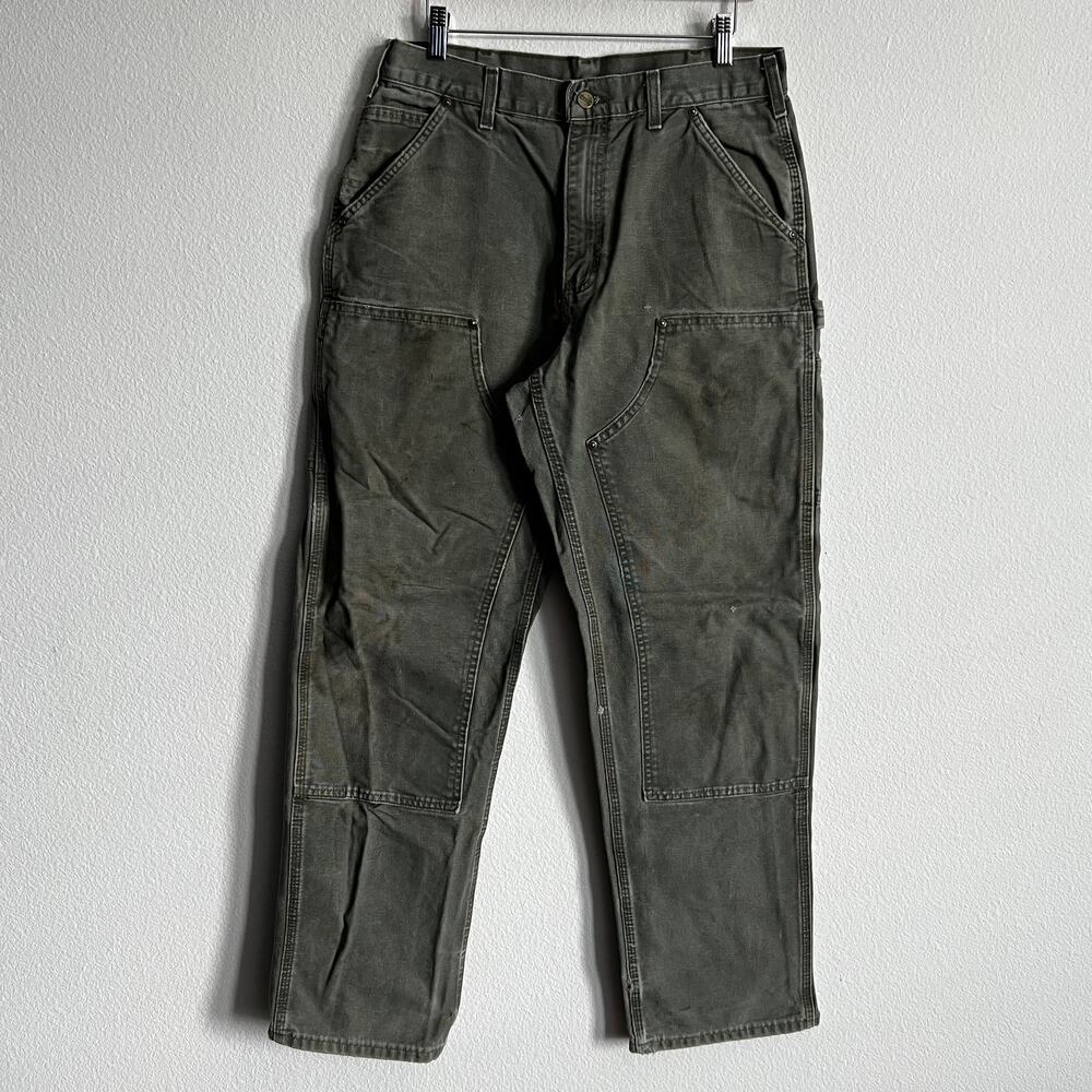 Carhartt B136 MOS green double knee work wear carpenter pants